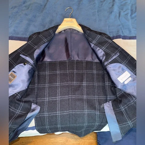 Suitsupply Navy Checkered Men's Sport Coat